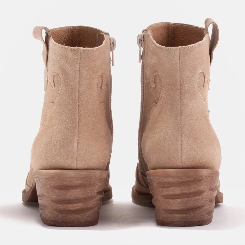 Marco Shoes Bottes beiges en daim naturel sans isolation 1