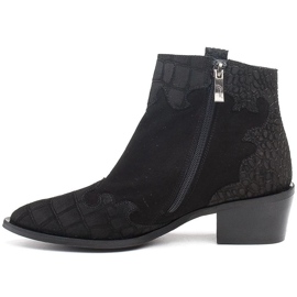 Marco Shoes Bottines noires en daim naturel sans isolation le noir 2