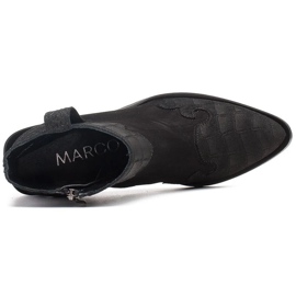 Marco Shoes Bottines noires en daim naturel sans isolation le noir 4