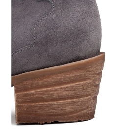 Marco Shoes Boots grises en daim naturel sans isolation 4