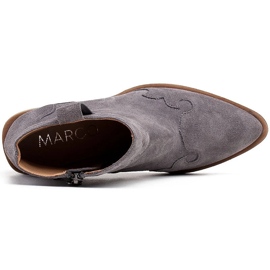 Marco Shoes Boots grises en daim naturel sans isolation 5