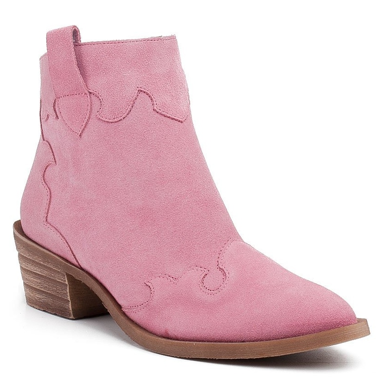 Marco Shoes Boots en daim naturel rose sans isolation 1