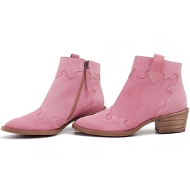 Marco Shoes Boots en daim naturel rose sans isolation 3