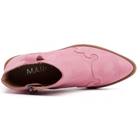 Marco Shoes Boots en daim naturel rose sans isolation 5