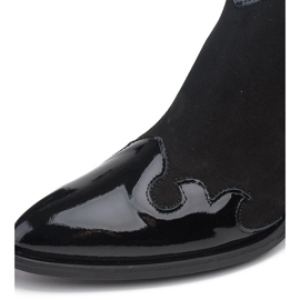 Marco Shoes Bottes noires en daim naturel avec ajout de vernis le noir 4
