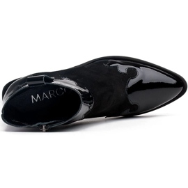 Marco Shoes Bottes noires en daim naturel avec ajout de vernis le noir 5