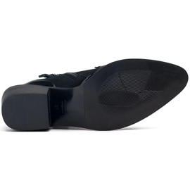 Marco Shoes Bottes noires en daim naturel avec ajout de vernis le noir 6
