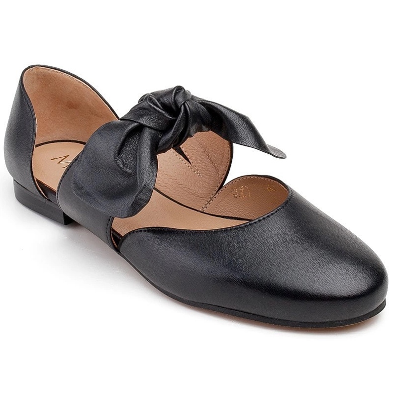 Marco Shoes Ballerines noires 1531P avec un nœud noir le noir 1