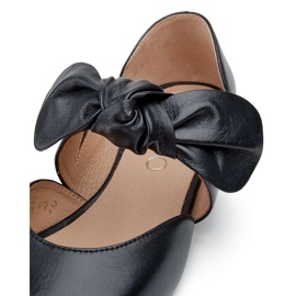 Marco Shoes Ballerines noires 1531P avec un nœud noir 2