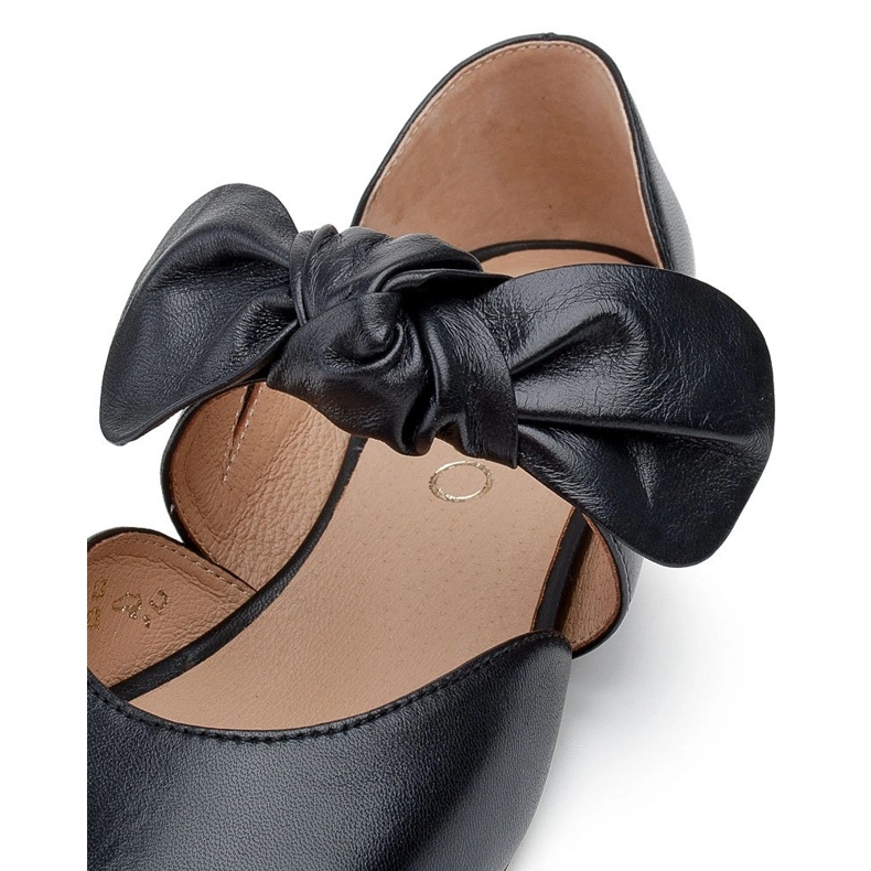 Marco Shoes Ballerines noires 1531P avec un nœud noir 2