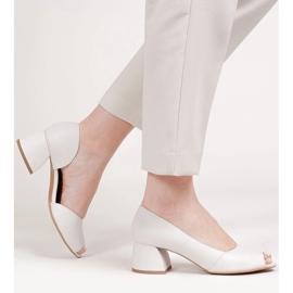 Marco Shoes Escarpins en cuir blanc 1505P 2