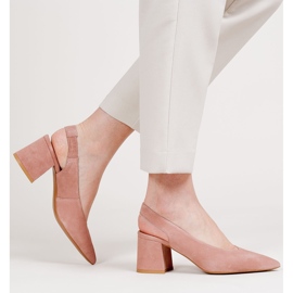 Marco Shoes 1501P sandales saumon avec bride et caoutchouc rose 2