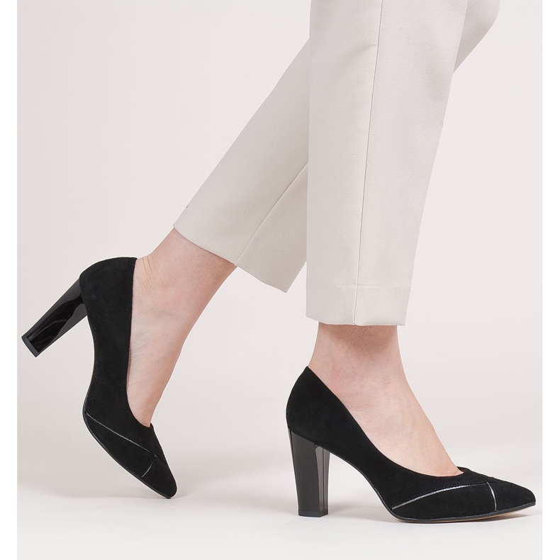 Marco Shoes Escarpins en daim noir à motif le noir 2