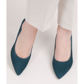 Marco Shoes Escarpins bleus en daim naturel 3