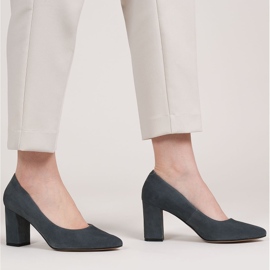 Marco Shoes Escarpins gris en daim naturel 1