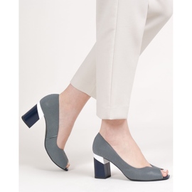 Marco Shoes Escarpins rayés bleu marine 1636P 2 Marco Shoes Escarpins rayés bleu marine 1636P 2