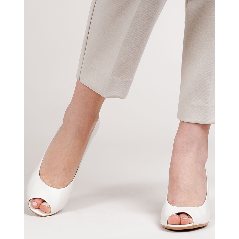 Marco Shoes Escarpins blancs 1519P avec talon 3D ambre blanche 2 Marco Shoes Escarpins blancs 1519P avec talon 3D ambre blanche 2