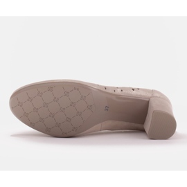 Marco Shoes Escarpins en cuir avec perforation pour un pied plus large beige 5