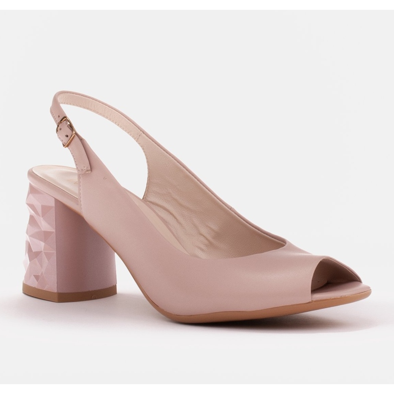 Marco Shoes Sandales à talons 3D roses 1