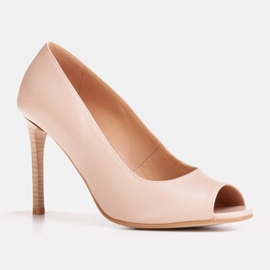 Marco Shoes 1581P sandales beiges sur talon haut 1