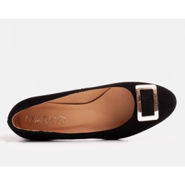 Marco Shoes Escarpins en daim noir avec ornement le noir 2