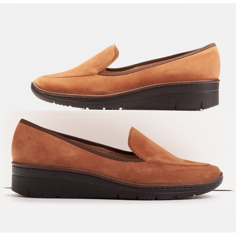 Radoskór Chaussures compensées basses confortables pour un pied plus large brun 1