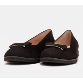 Marco Shoes Ballerines en cuir suédé noir le noir 1