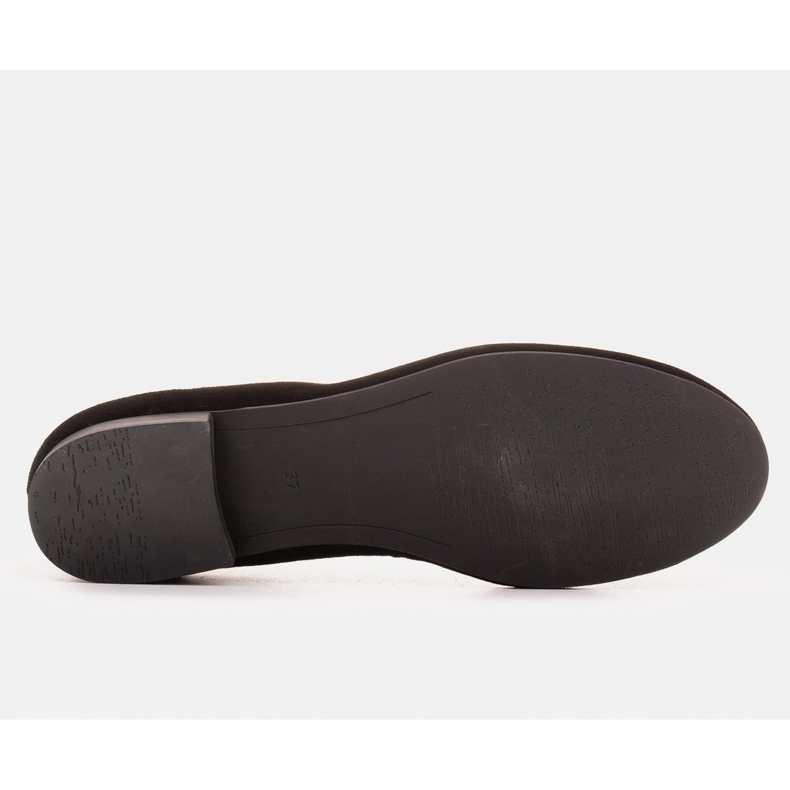Marco Shoes Ballerines en cuir suédé noir 1