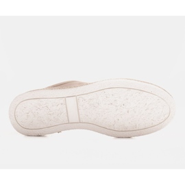 Marco Shoes Baskets nouées en daim beige 3
