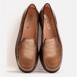 Radoskór Mocassins confortables à coupe basse sur un coin bas pour un pied plus large d'or 2