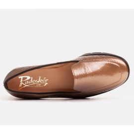 Radoskór Mocassins confortables à coupe basse sur un coin bas pour un pied plus large d'or 5
