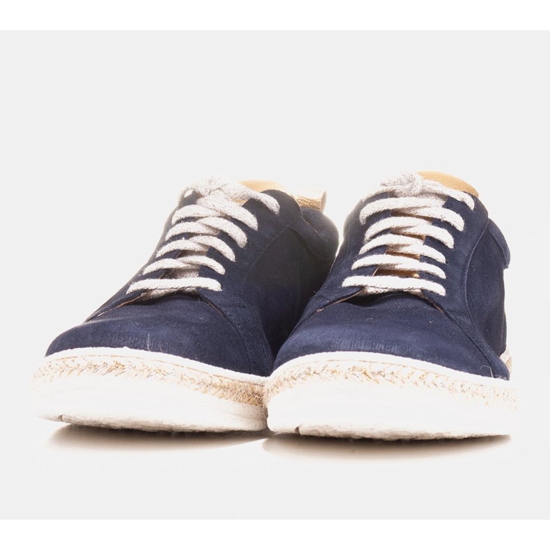 Marco Shoes Baskets sport en daim naturel bleu marine 1