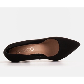 Marco Shoes Escarpins en daim noir avec pierres le noir 5
