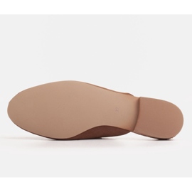 Marco Shoes Chaussons femme en daim avec ornement brun 1