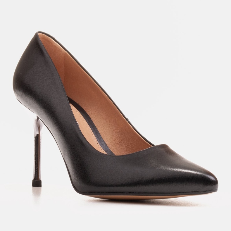 Marco Shoes Escarpins noirs à talon métallisé le noir 1 Marco Shoes Escarpins noirs à talon métallisé le noir 1