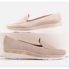 Radoskór Chaussures compensées basses confortables pour un pied plus large beige 1