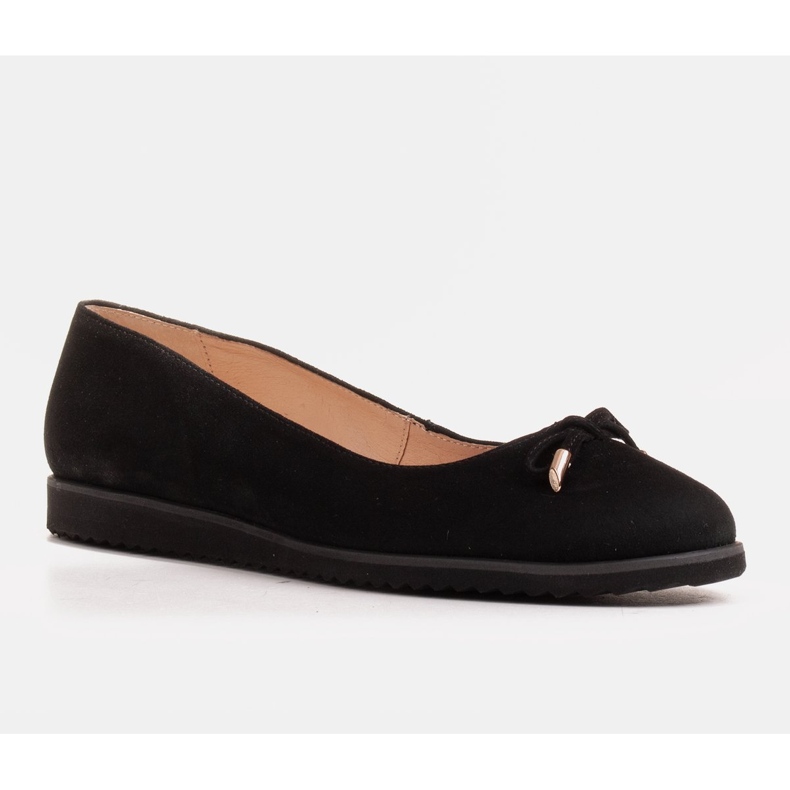 Marco Shoes Ballerines noires en daim naturel le noir 1