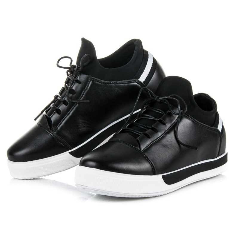 Ideal Shoes Chaussures de sport noires à lacets le noir 2 Ideal Shoes Chaussures de sport noires à lacets le noir 2