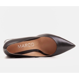 Marco Shoes Escarpins élégants pour femmes en cuir naturel le noir 4
