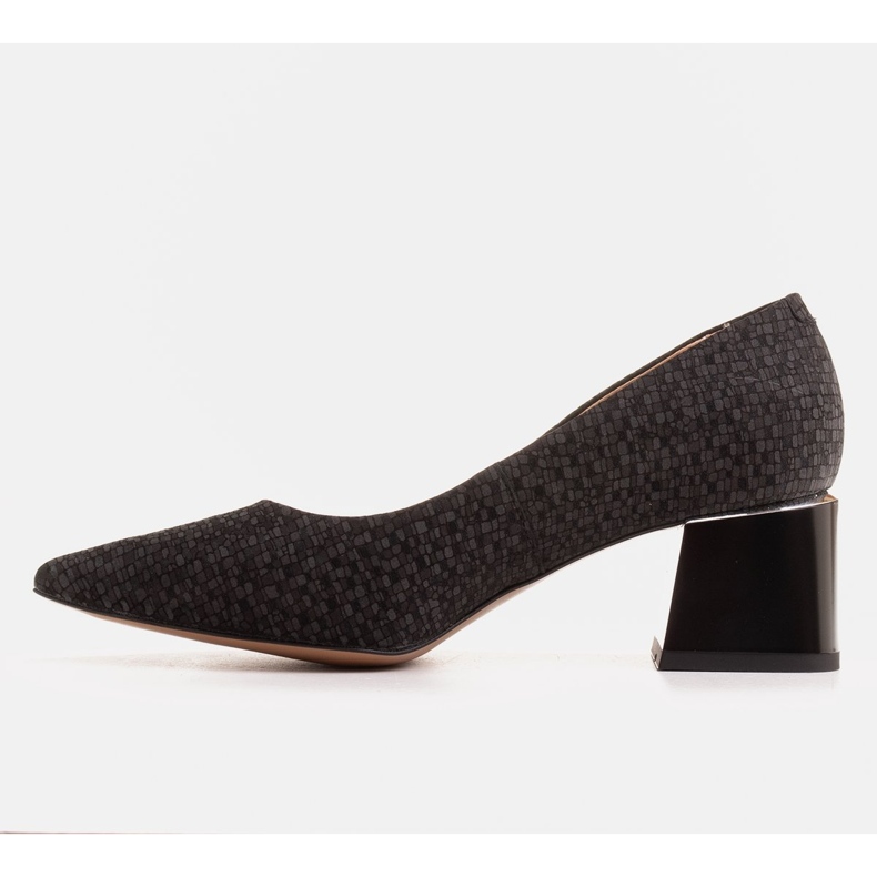 Marco Shoes Escarpins élégants en peau de chamois noir 1