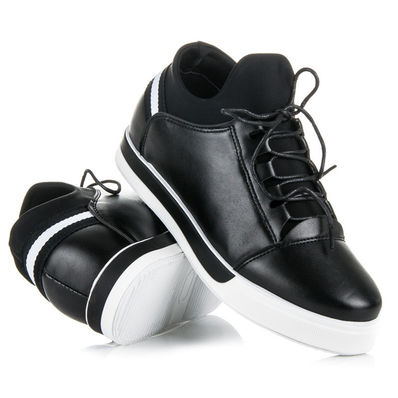 Ideal Shoes Chaussures de sport noires à lacets le noir 1 Ideal Shoes Chaussures de sport noires à lacets le noir 1