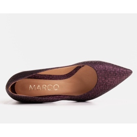 Marco Shoes Escarpins élégants en peau de chamois violet 1