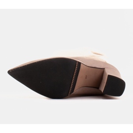 Marco Shoes Bottes hautes plissées beiges en daim naturel 1