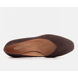 Marco Shoes Escarpins en daim marron à col en V brun 5
