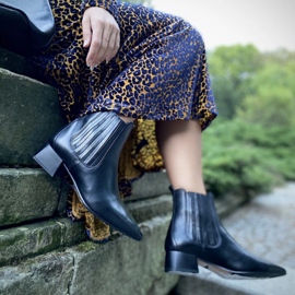 Marco Shoes Bottes chaudes et élégantes avec caoutchouc élastique dans la tige noir 2
