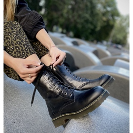 Marco Shoes Bottines hautes, bottines nouées sur une semelle translucide le noir 8