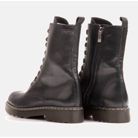 Marco Shoes Bottines hautes, bottines nouées sur une semelle translucide le noir 7