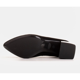 Marco Shoes Escarpins pour femmes en daim naturel avec un talon ambré le noir 7