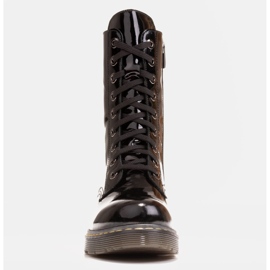 Marco Shoes Bottines hautes, bottines nouées sur une semelle translucide noir 2