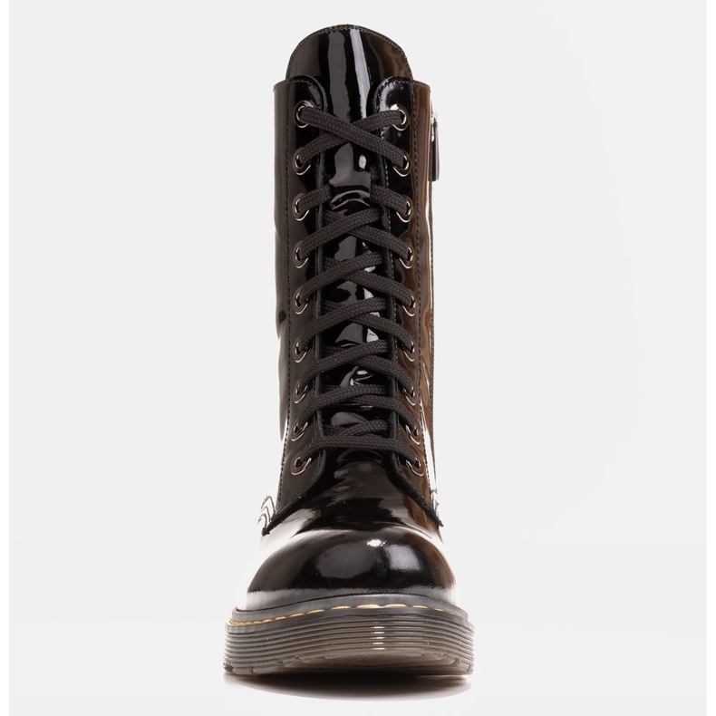 Marco Shoes Bottines hautes, bottines nouées sur une semelle translucide le noir 2